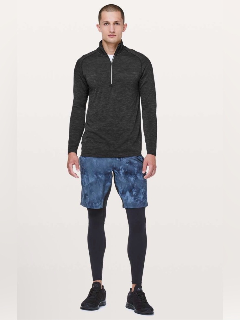 Lululemon Metal Vent Tech 1/2 Zip Deep Coal Black Men’s